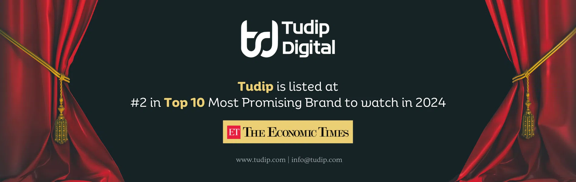 Tudip is listed as “Top 10 Most Promising Brands to watch in 2024” by Economic Times (ET)